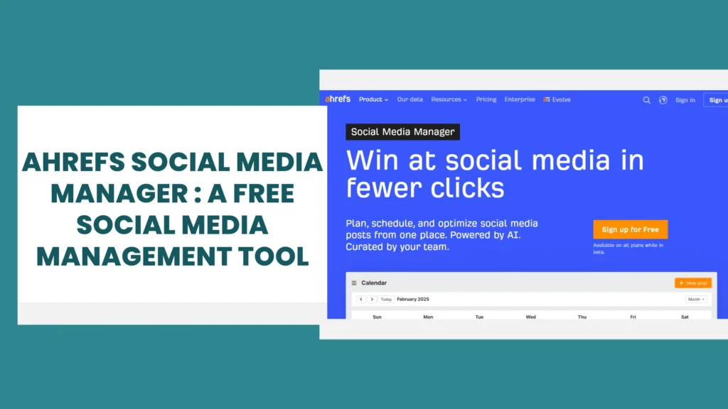 ahrefs social media manager